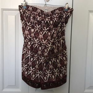 Strapless romper